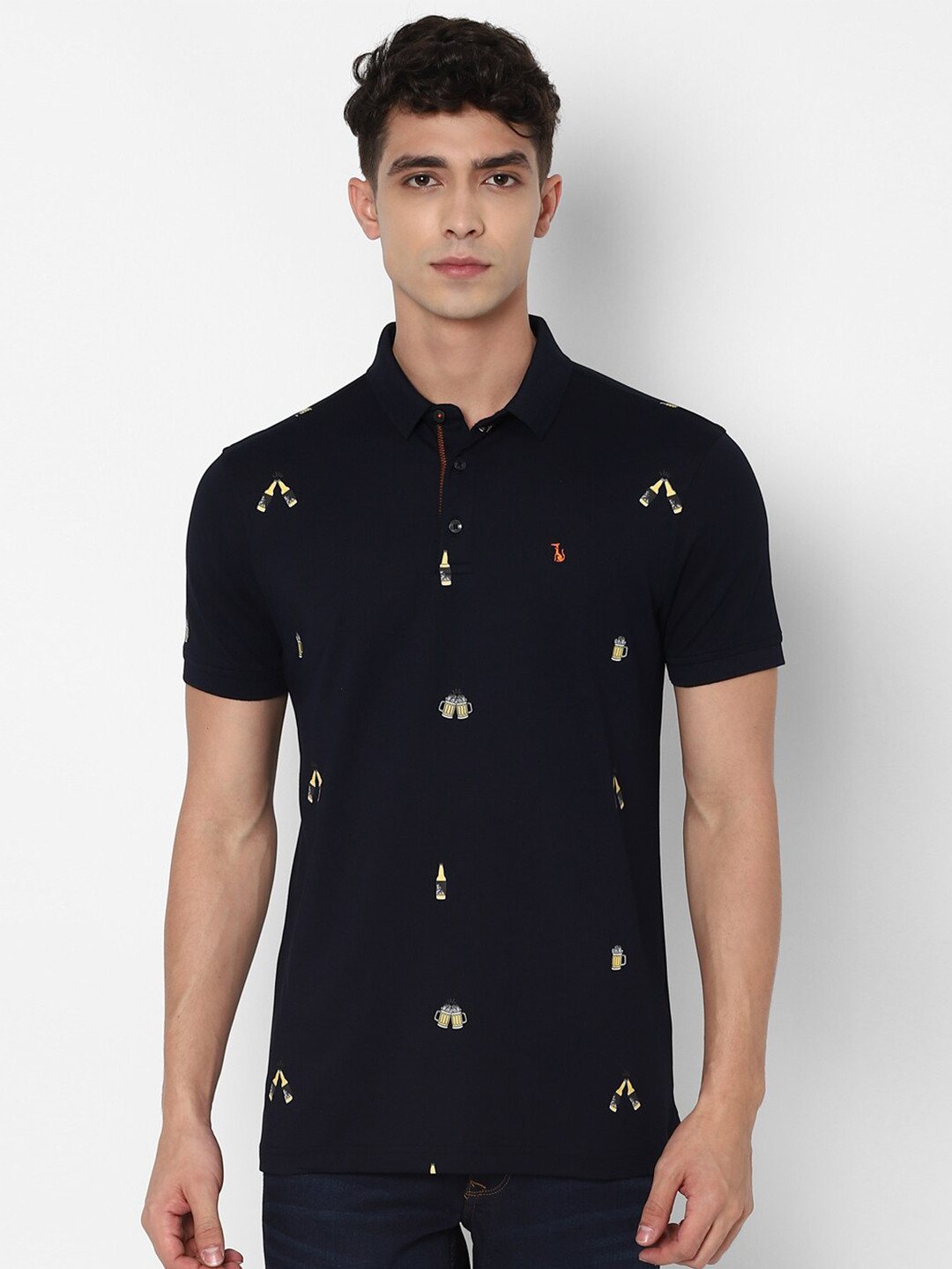 SIMON CARTER LONDON Men Navy Blue Conversational Printed Polo Collar Slim Fit T-shirt
SIMON CARTER LONDON Men Navy Blue Conversational Printed Polo Collar Slim Fit T-shirt