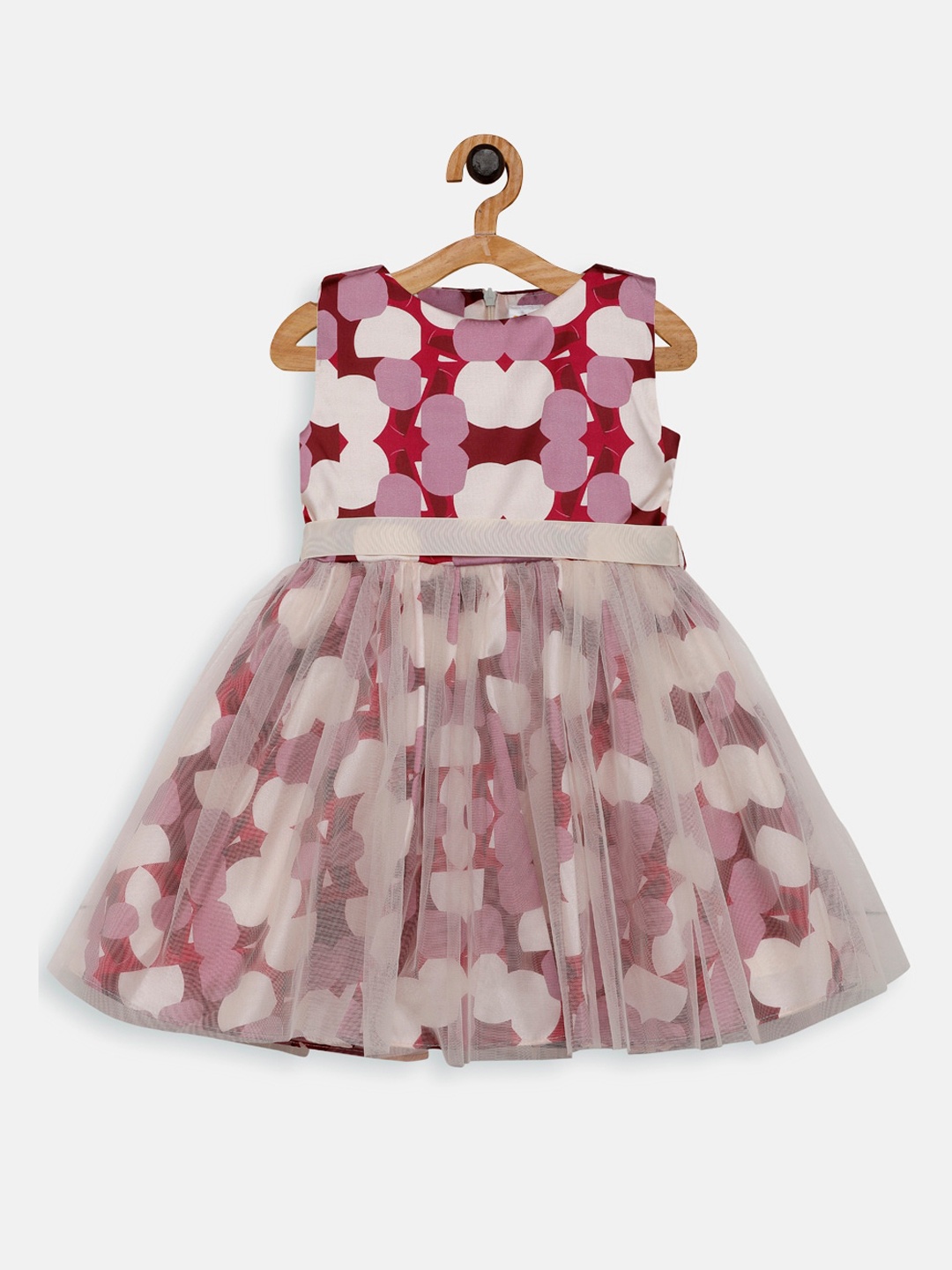 Aomi Girls Purple & Red Overlay Dress