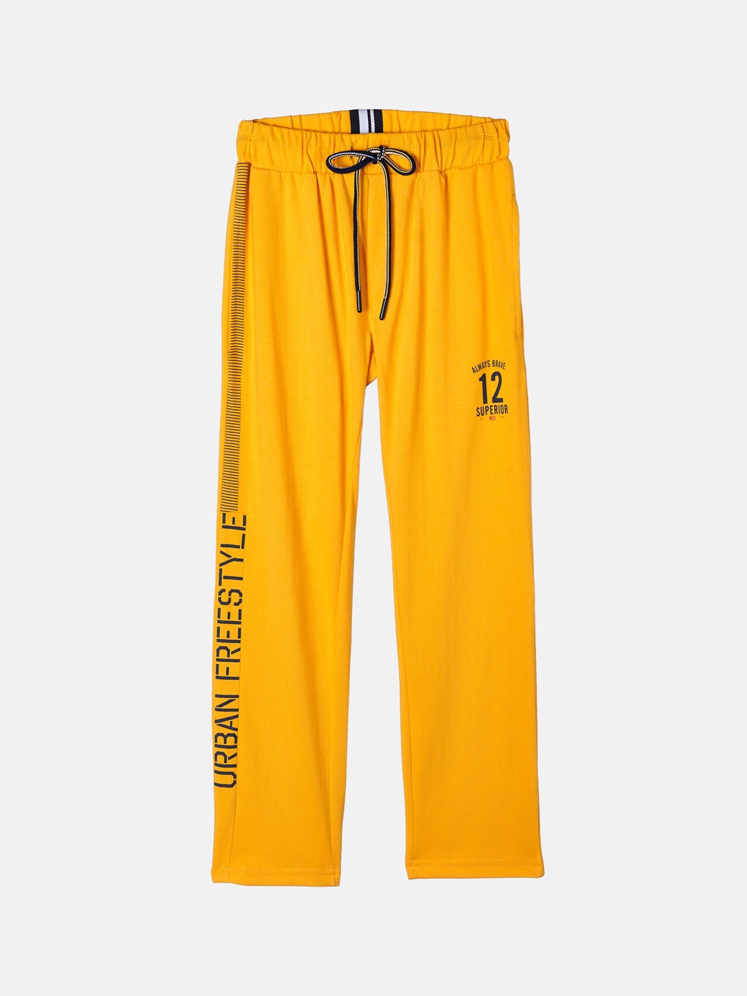 Monte Carlo Boys Mustard Yellow Solid Track Pants