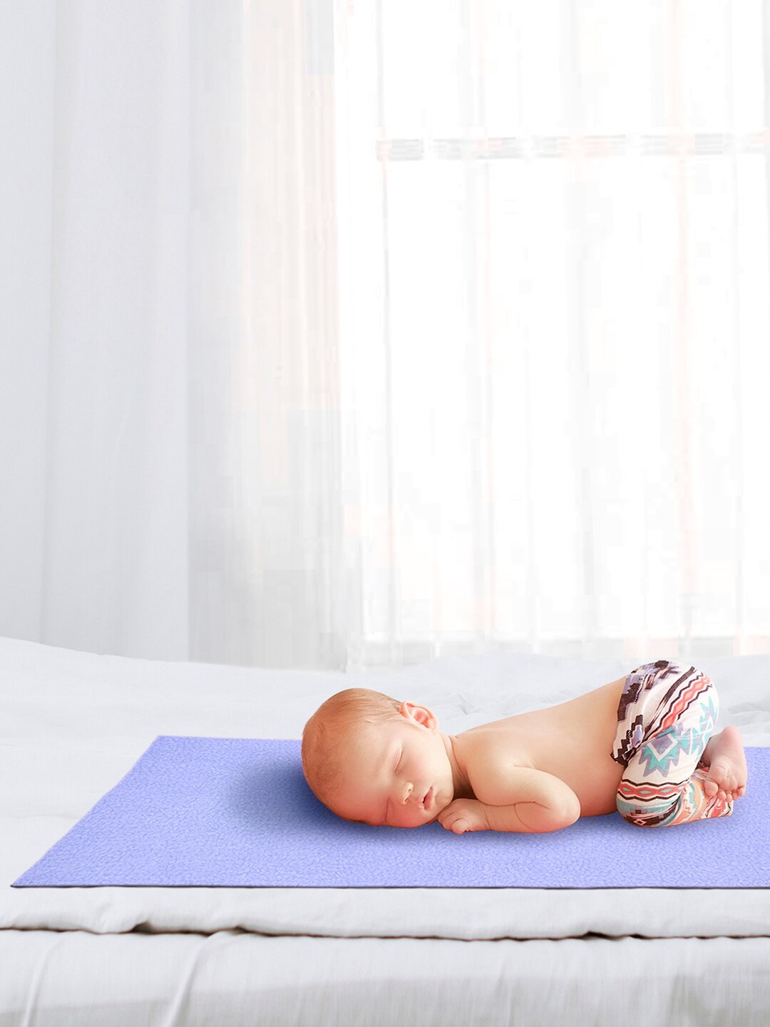 Story@home Infants Kids Purple Solid Cotton Small Baby Mat