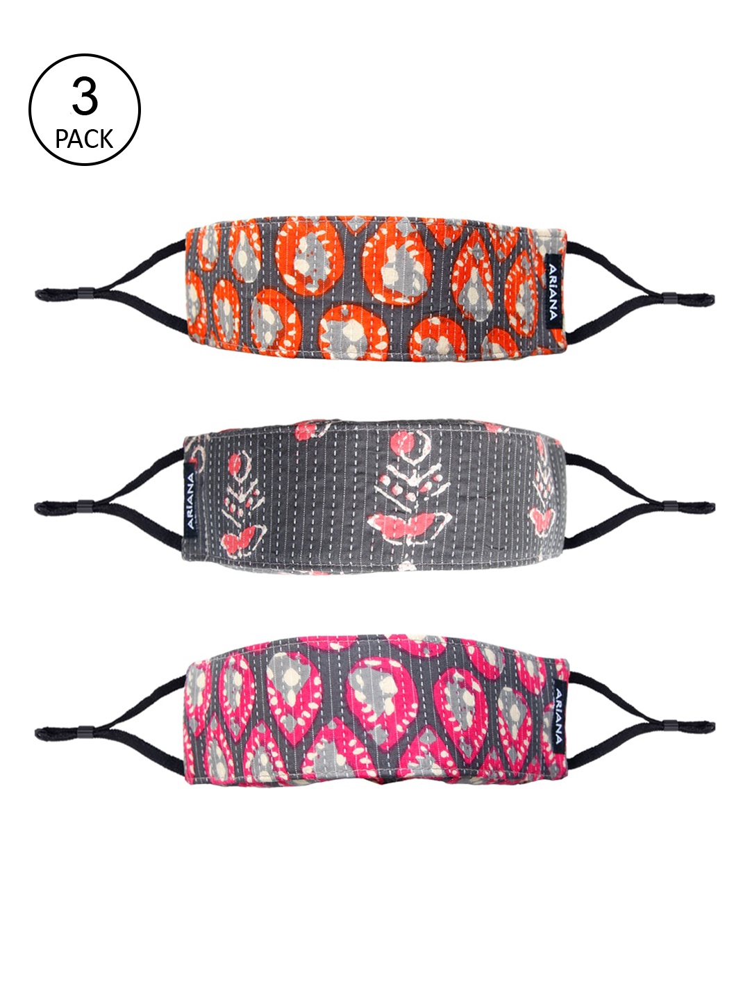 Ariana Unisex Pack Of 3 Printed 7-Ply 5 Layer SSMMS Filter Reusable Pure Cotton Cloth Masks, Orange
Ariana Unisex Pack Of 3 Printed 7-Ply 5 Layer SSMMS Filter Reusable Pure Cotton Cloth Masks, Orange