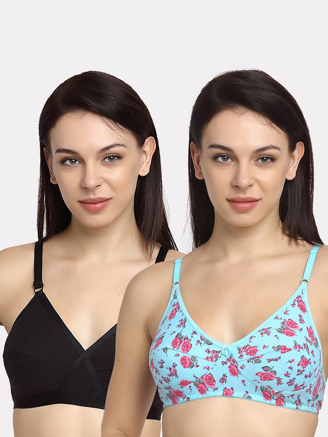 Friskers Black & Turquoise Blue Full Coverage Cotton Everyday Bra - O-312-01-313-20-30
Friskers Black & Turquoise Blue Full Coverage Cotton Everyday Bra - O-312-01-313-20-30