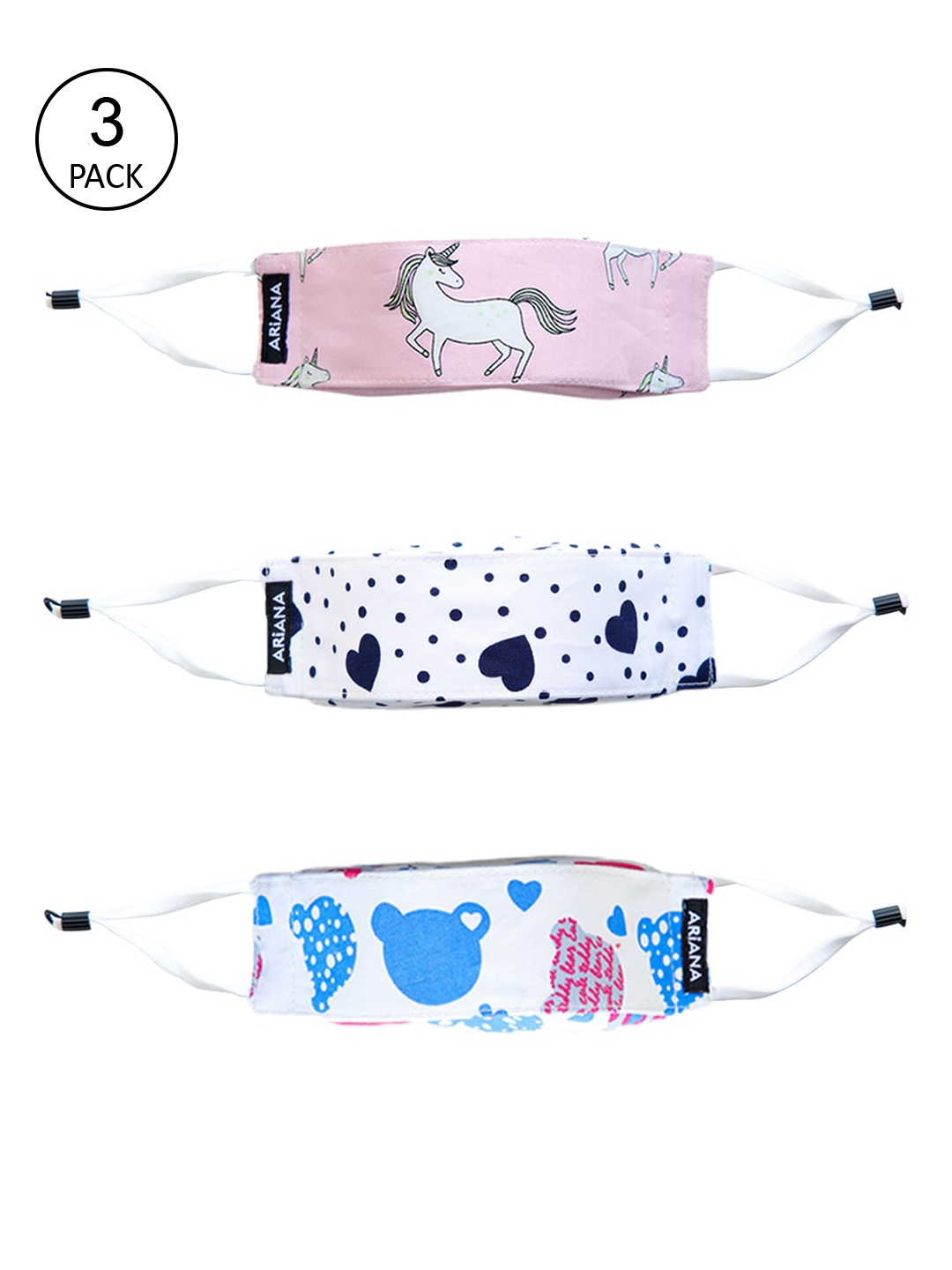 Ariana Kids Pack of 3 Printed 7-ply 5 Layer SSMMS Filter Reusable Pure Cotton Cloth Masks, Pink
Ariana Kids Pack of 3 Printed 7-ply 5 Layer SSMMS Filter Reusable Pure Cotton Cloth Masks, Pink