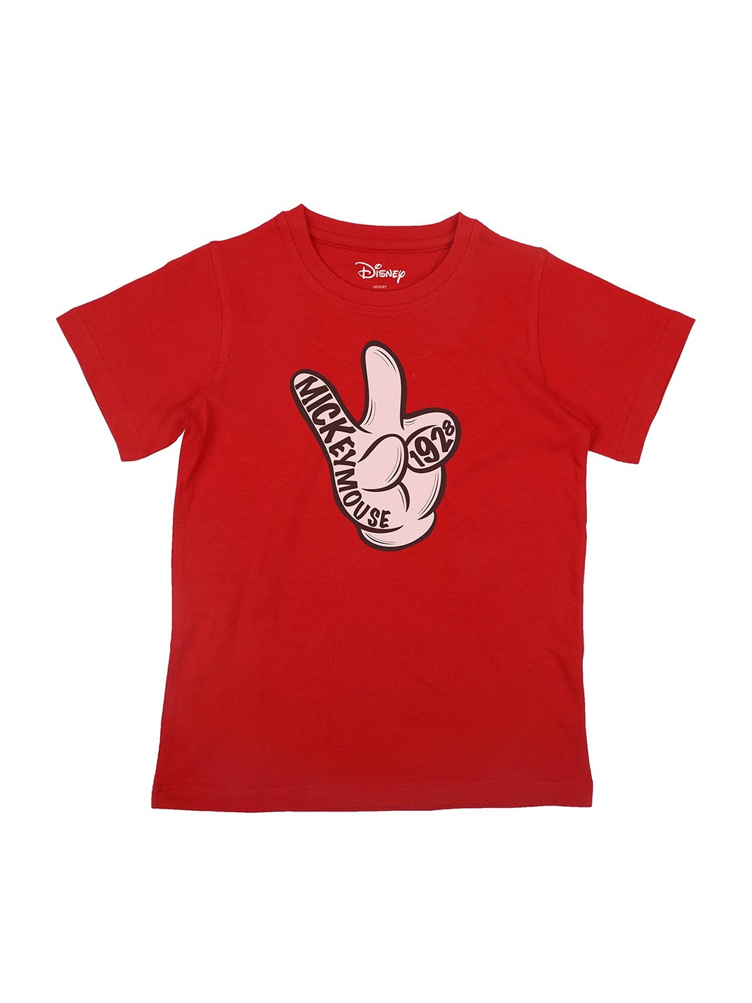 Disney by Wear Your Mind Boys Red Typography Mickey Mouse Printed Pure Cotton T-shirt
Disney by Wear Your Mind Boys Red Typography Mickey Mouse Printed Pure Cotton T-shirt