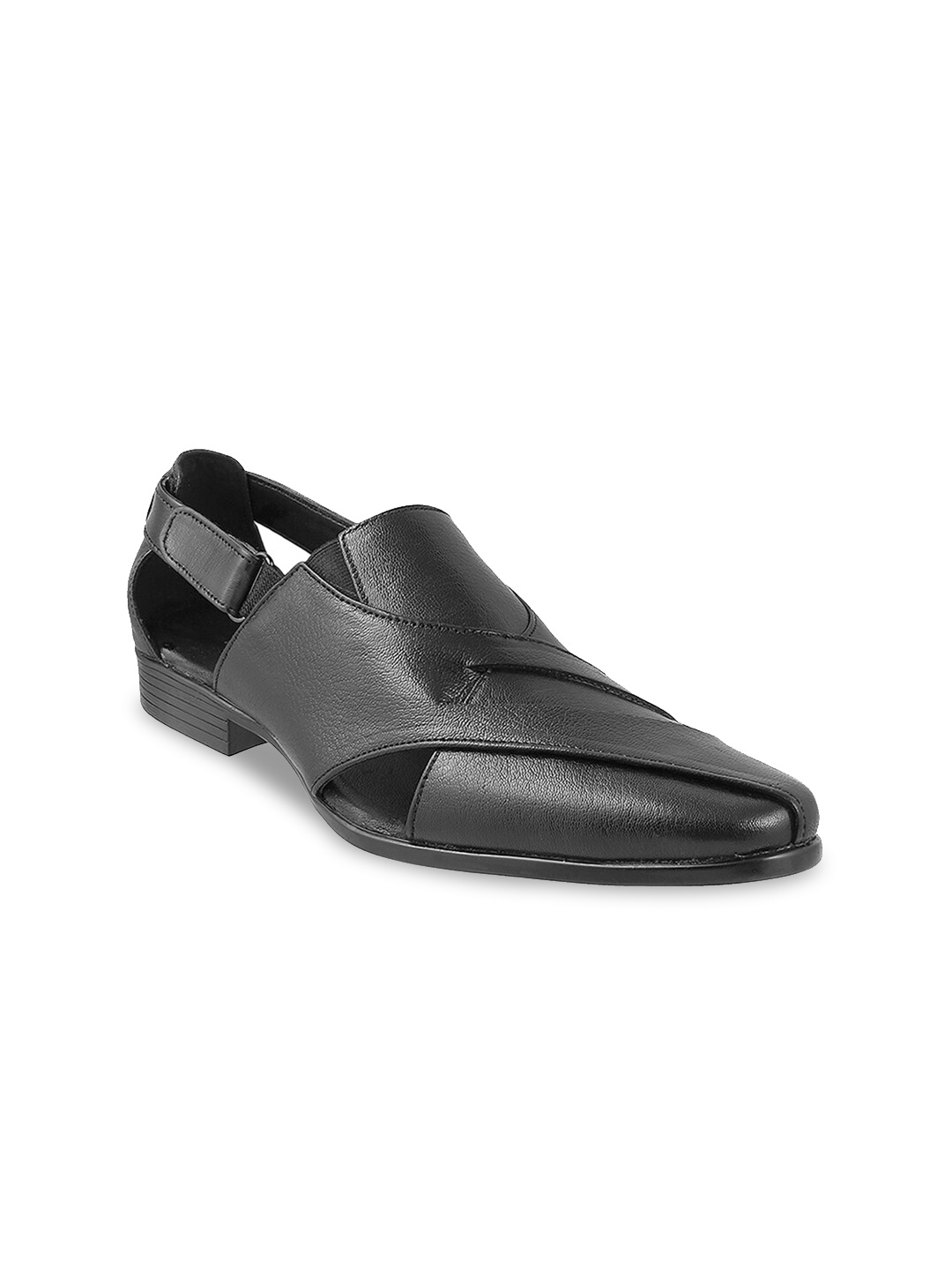 Mochi Men Black Shoe-Style Sandals