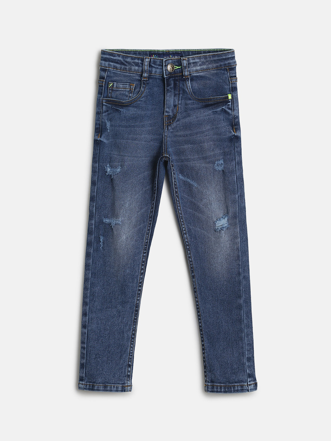 TALES & STORIES Boys Blue Slim Fit Mildly Distressed Light Fade Jeans
TALES & STORIES Boys Blue Slim Fit Mildly Distressed Light Fade Jeans