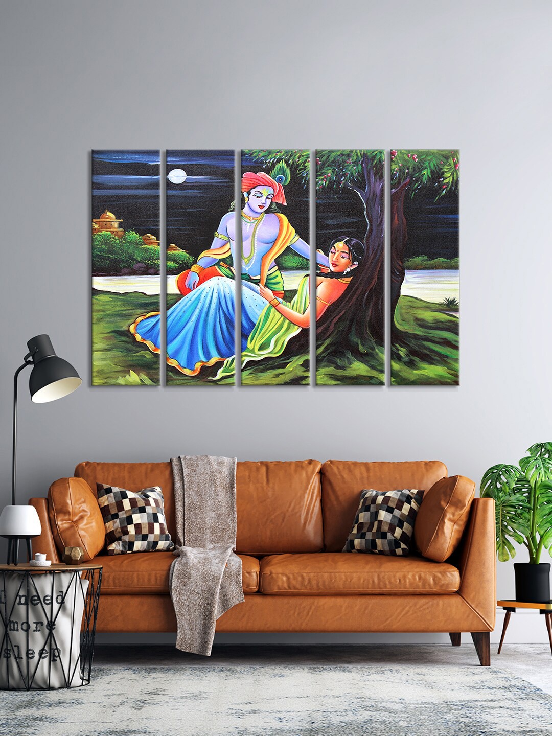 999Store Set Of 5 Blue & Green Radha Krishna Beautiful Nature With Moon Tonight Wall Art Frames
999Store Set Of 5 Blue & Green Radha Krishna Beautiful Nature With Moon Tonight Wall Art Frames