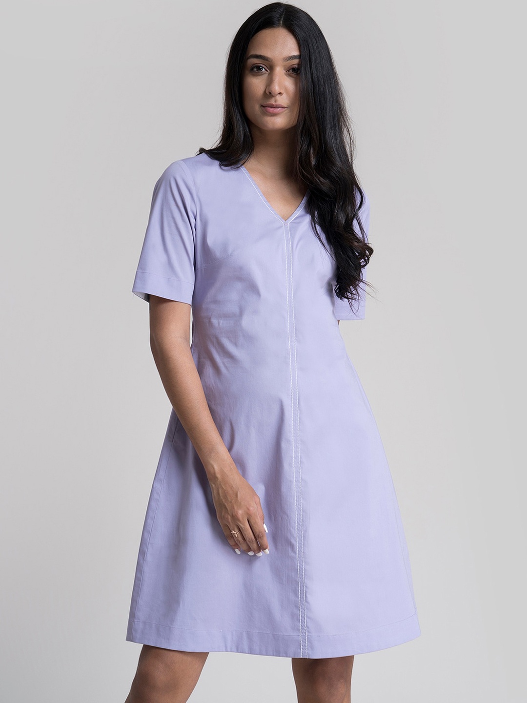 FableStreet Women Purple A-Line Dress