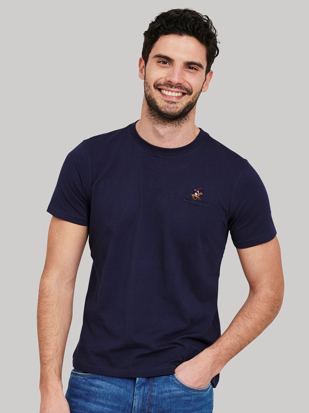 Beverly Hills Polo Club Men Navy Blue Core Stretch Crew neck With Classic Brand Logo Icon
Beverly Hills Polo Club Men Navy Blue Core Stretch Crew neck With Classic Brand Logo Icon