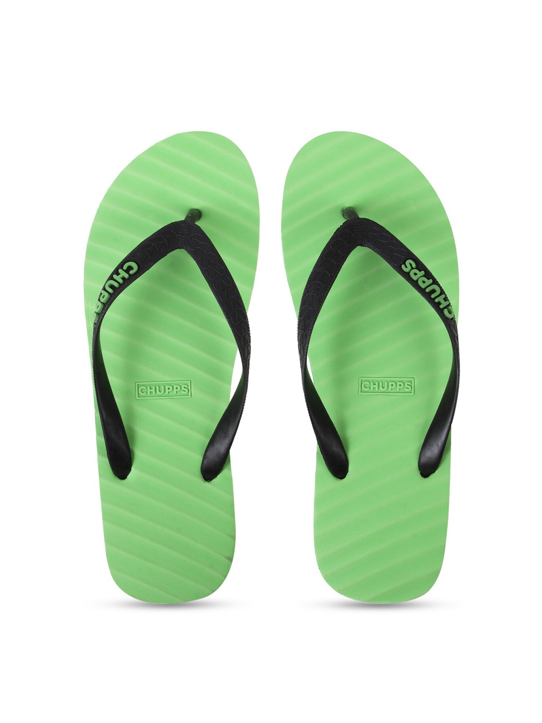 CHUPPS Unisex Green & Black Sustainable Thong Flip-Flops