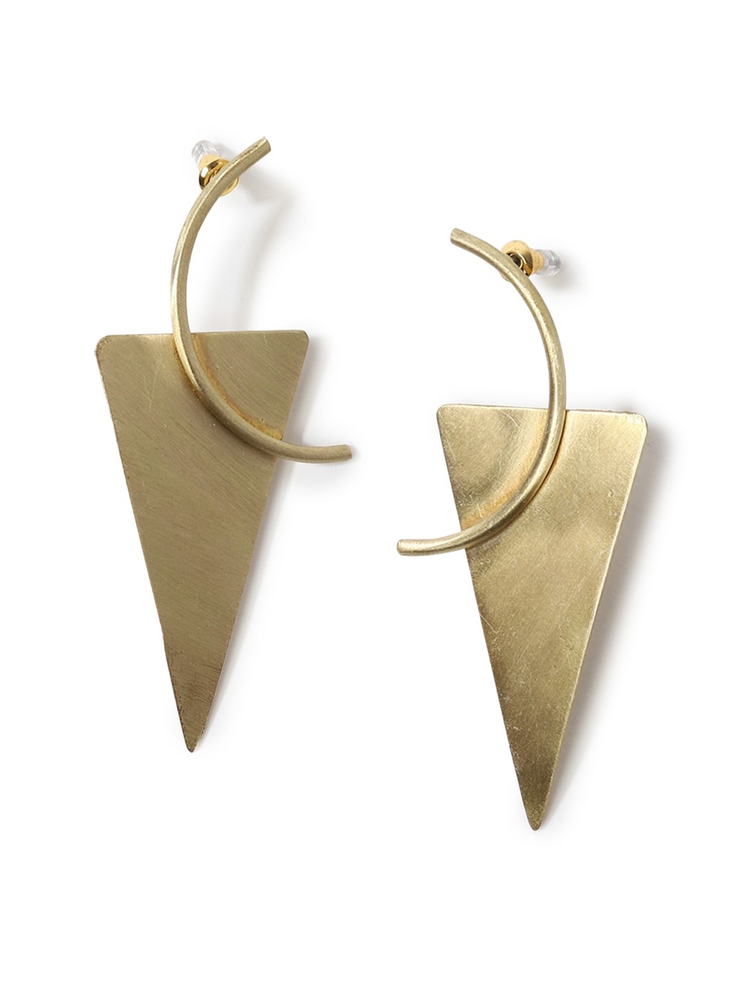 FOREVER 21 Women Gold-Toned Geometric Drop Earrings