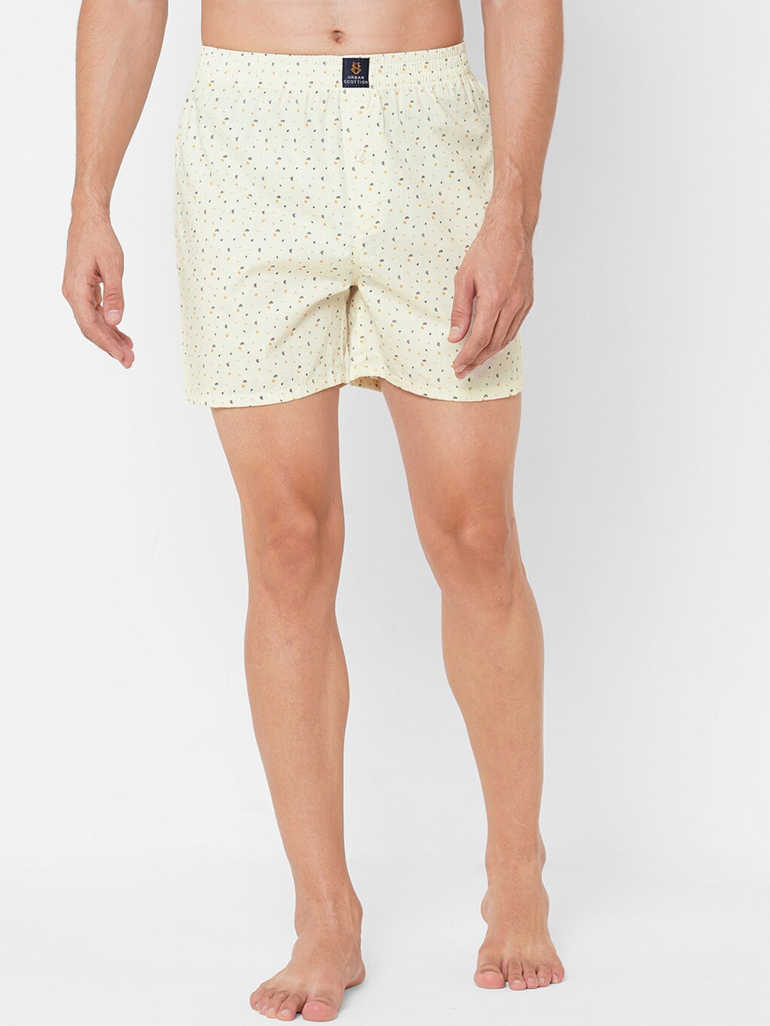 URBAN SCOTTISH Men Cream Printed Boxers USBX2177-S