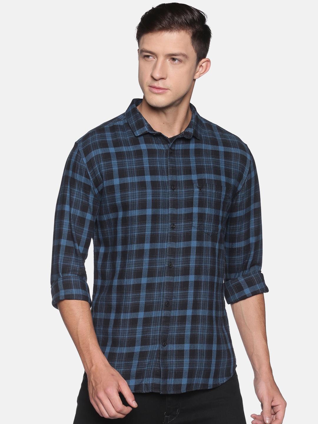 SHOWOFF Men Blue & Black Comfort Slim Fit Tartan Checks Checked Cotton Casual Shirt
SHOWOFF Men Blue & Black Comfort Slim Fit Tartan Checks Checked Cotton Casual Shirt