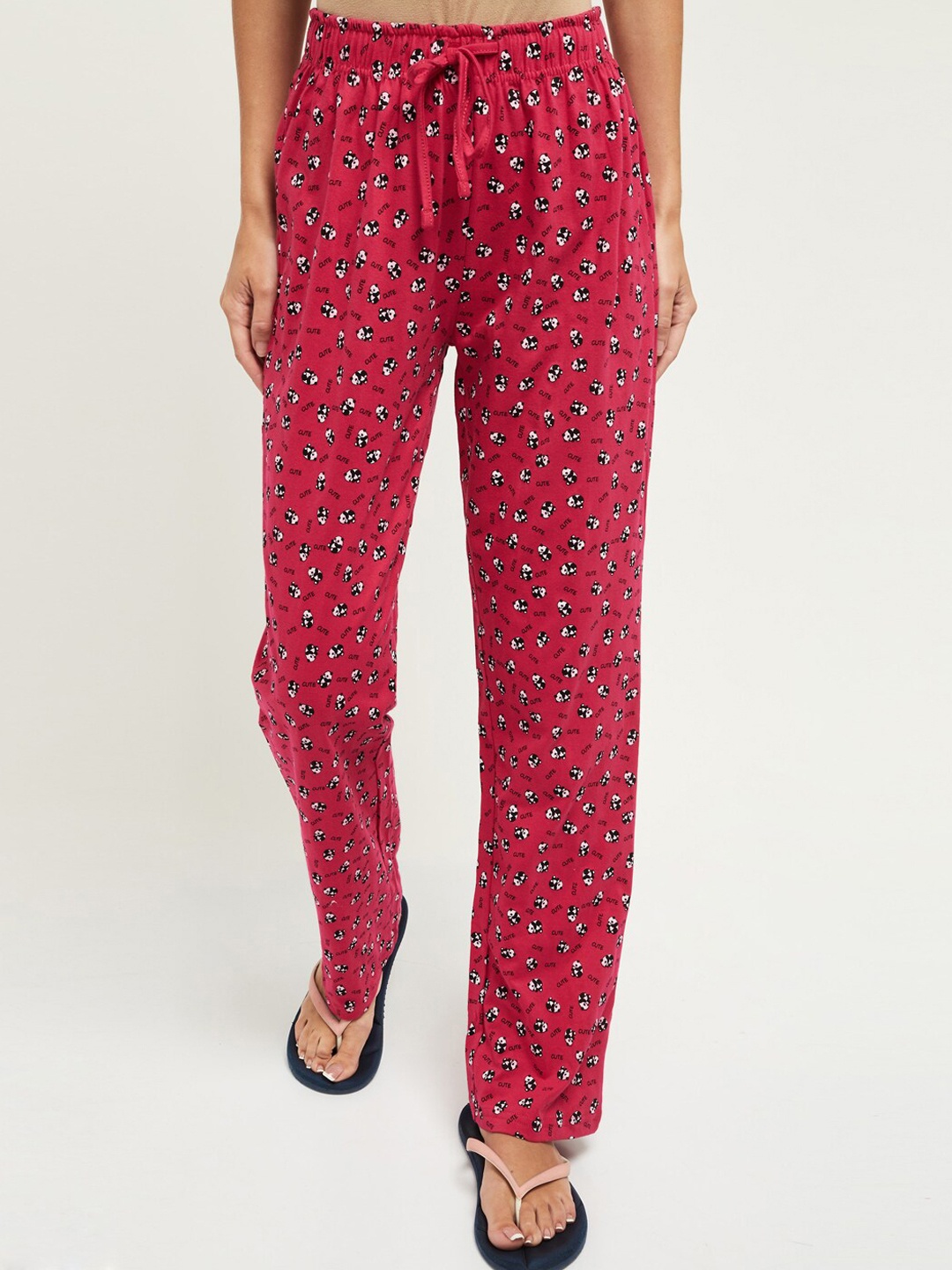 max Fuchsia Women Printed Lounge Pants