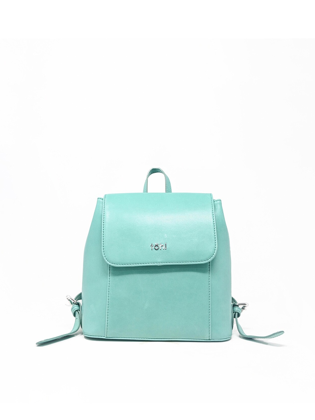tohl Women Turquoise Blue & White Leather Backpack