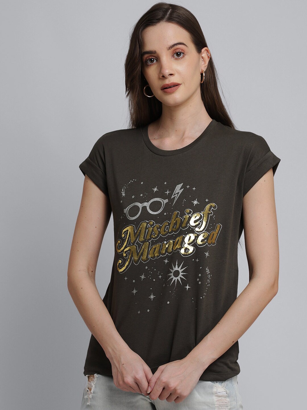 Free Authority Women Olive Green Harry Potter Printed Extended Sleeves Pure Cotton T-shirt
Free Authority Women Olive Green Harry Potter Printed Extended Sleeves Pure Cotton T-shirt
