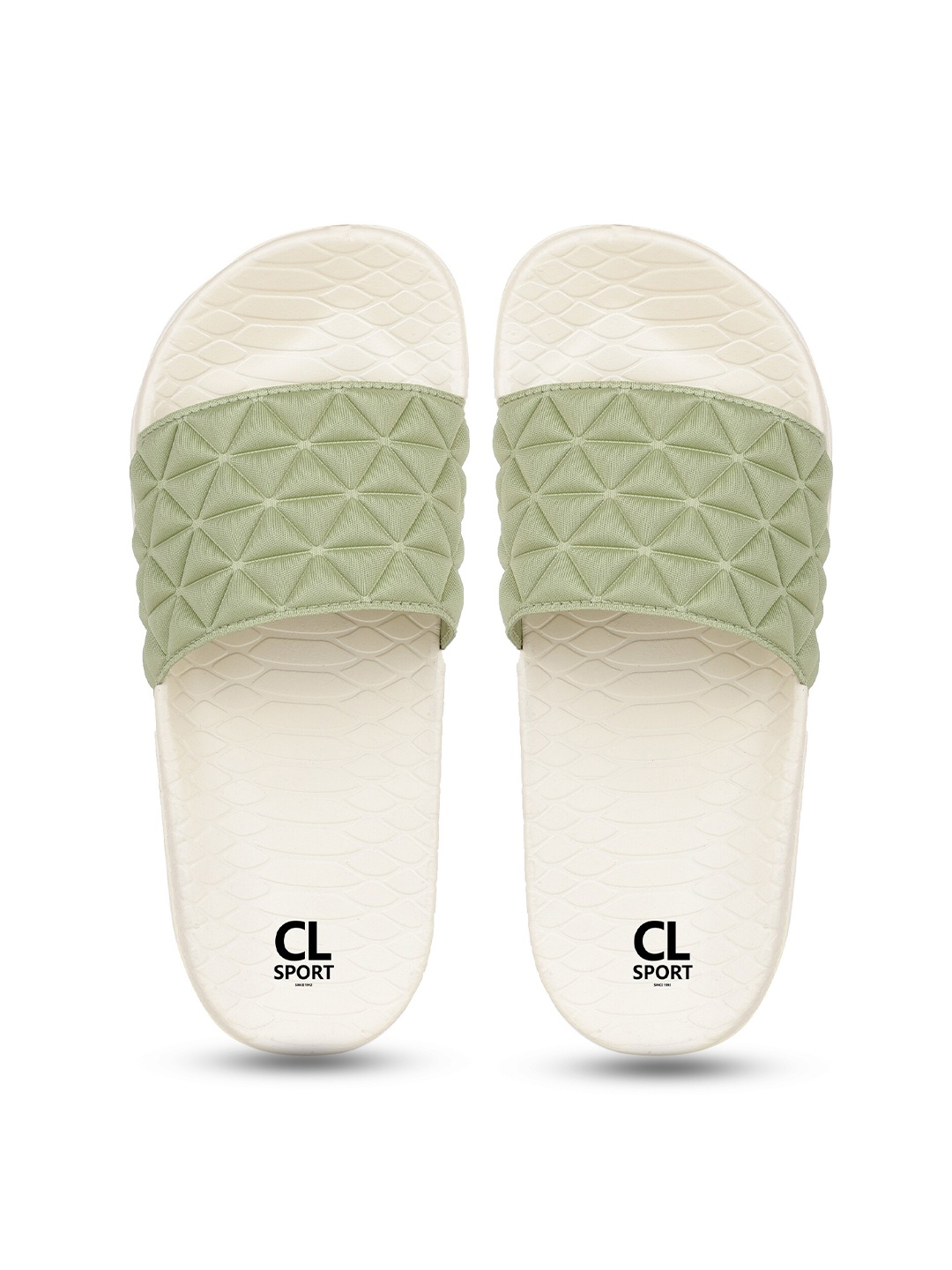 Carlton London sports Women Green & White Sliders