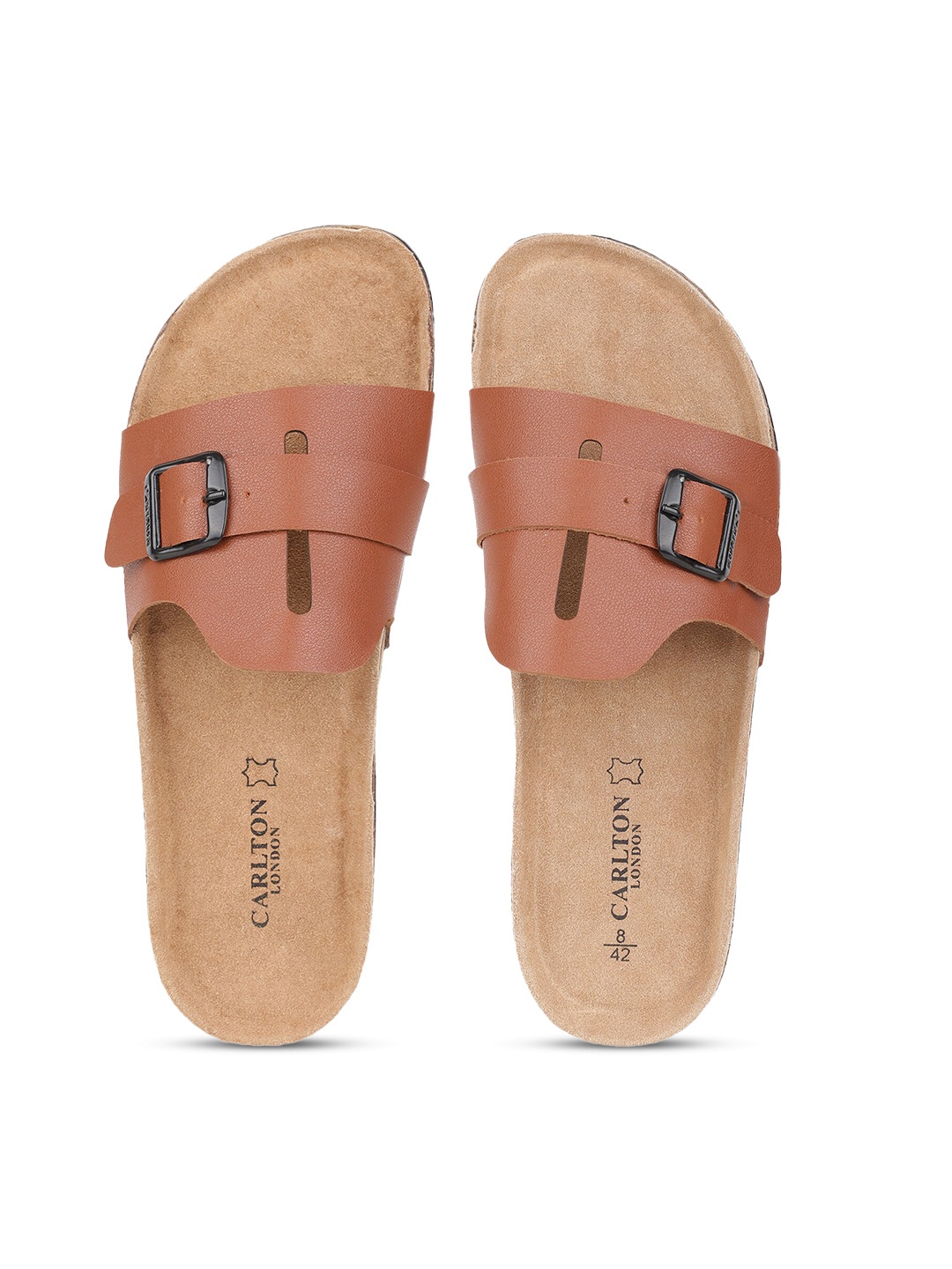 Carlton London Men Tan Comfort Sandals