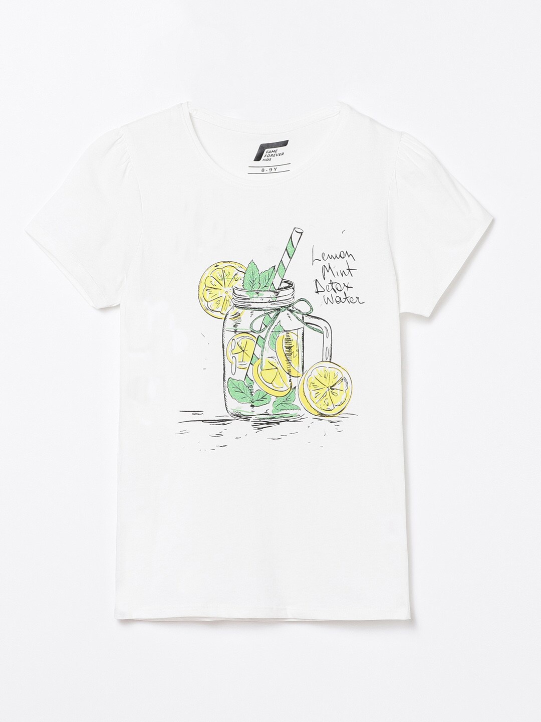 Fame Forever by Lifestyle Girls Pack Of 2 Printed Cotton T-shirt, White