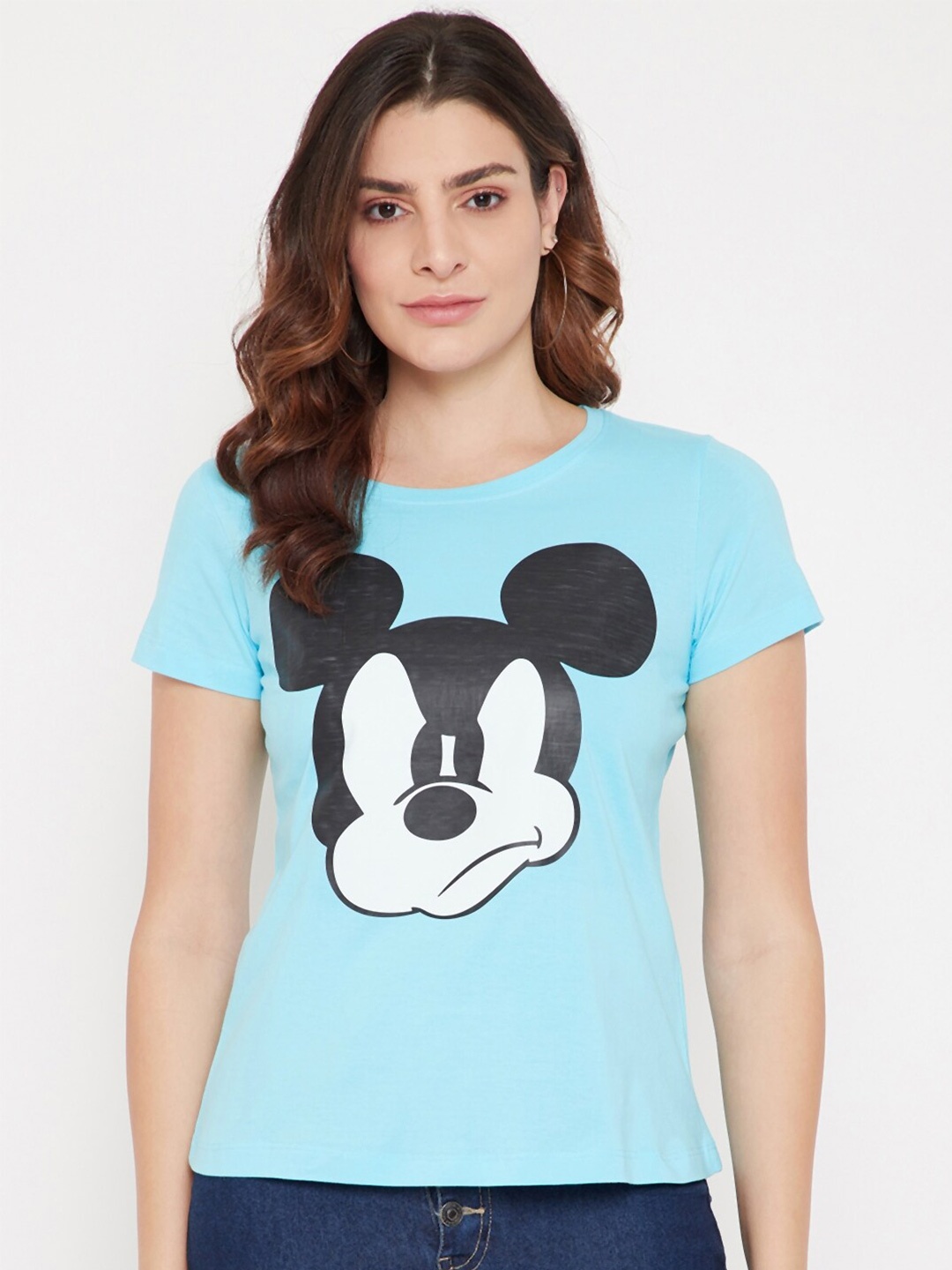 Disney by Wear Your Mind Women Blue Mickey Mouse Printed Extended Sleeves Cotton T-shirt
Disney by Wear Your Mind Women Blue Mickey Mouse Printed Extended Sleeves Cotton T-shirt