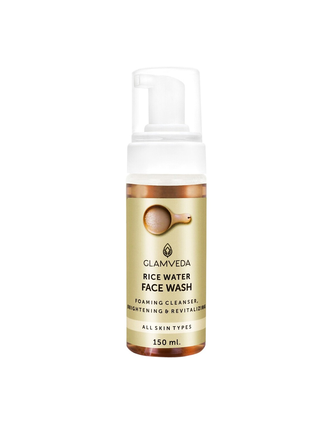 Glamveda Women Rice Water Brightening Foaming Face Wash 150 ml, White