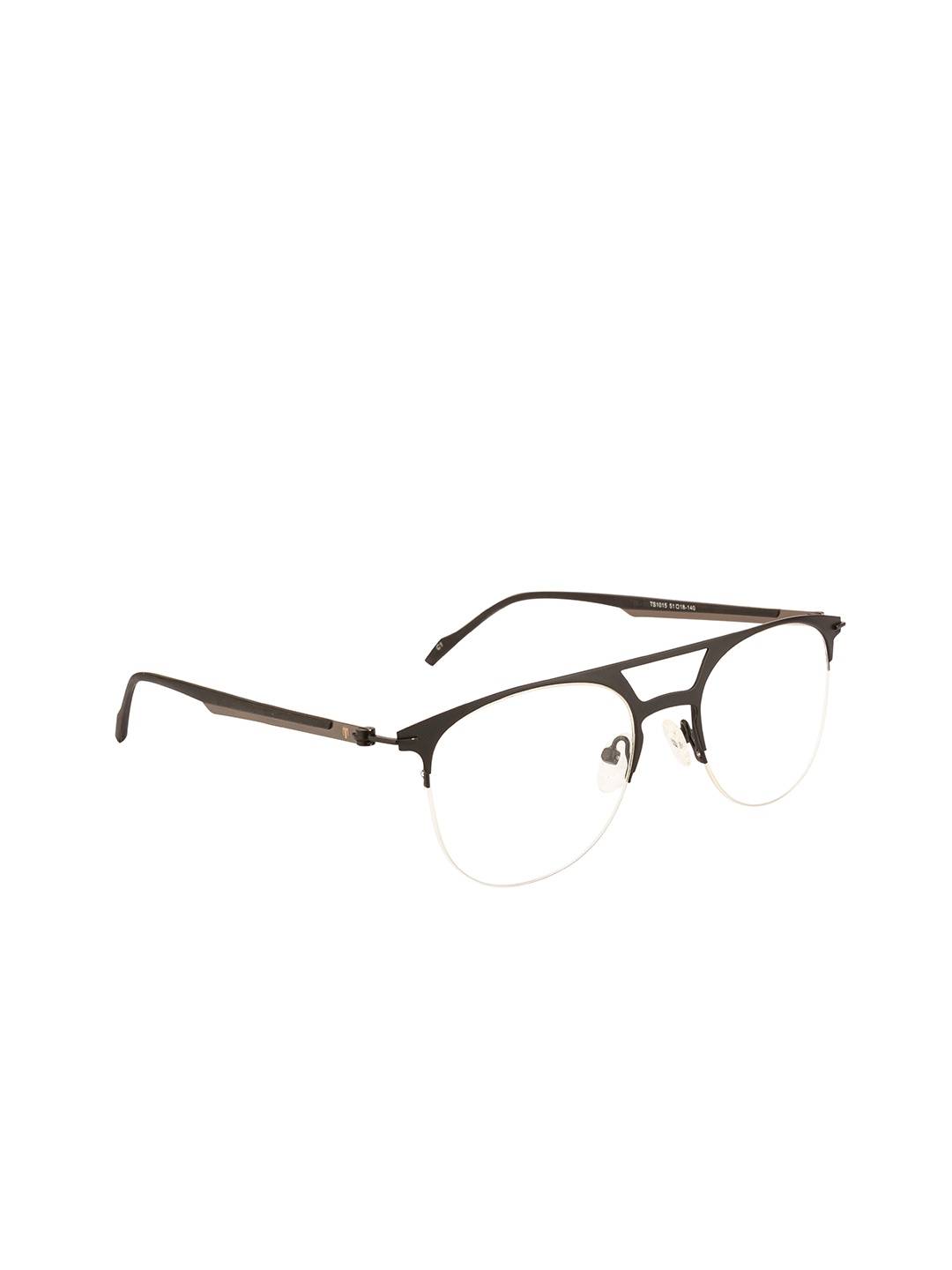 Ted Smith Unisex Black Half Rim Aviator Frames