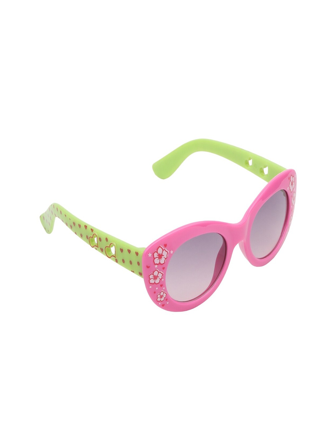 Olvin Girls Grey Lens & Pink Oval Sunglasses with UV Protected Lens