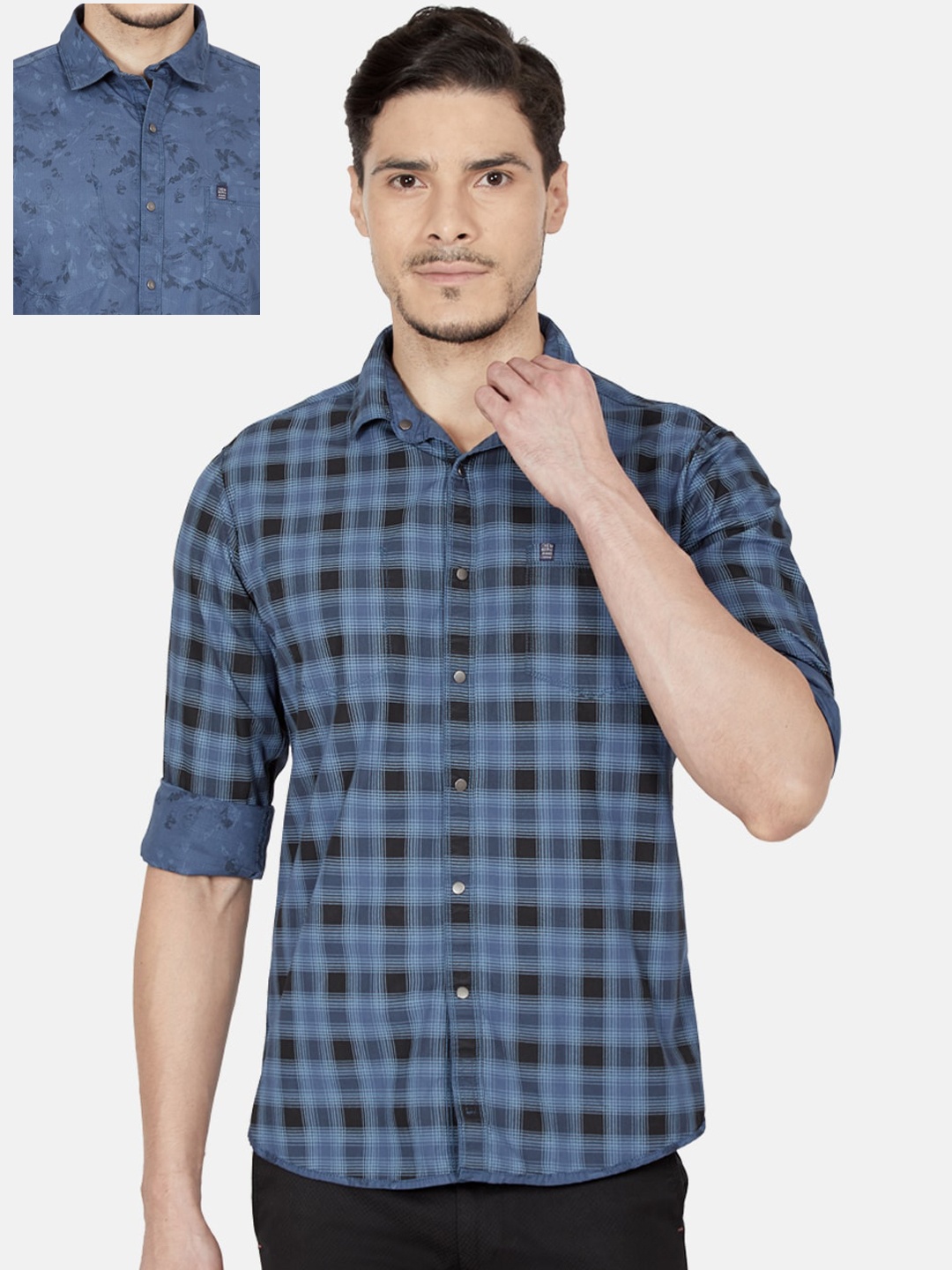 Oxemberg Men Blue Slim Fit Tartan Checks Checked Reversible Casual Shirt
Oxemberg Men Blue Slim Fit Tartan Checks Checked Reversible Casual Shirt