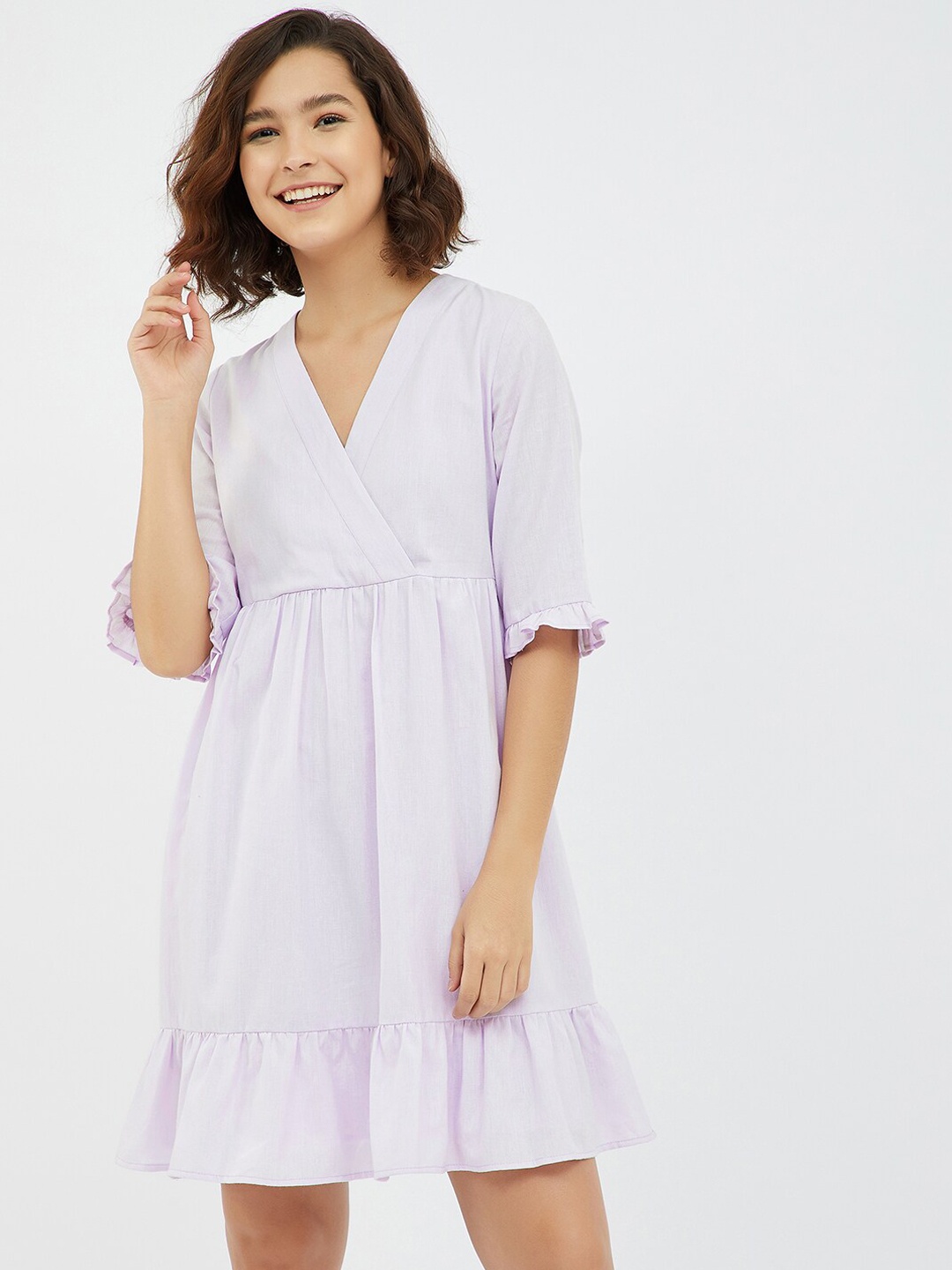 Femella Lavender Wrap Dress