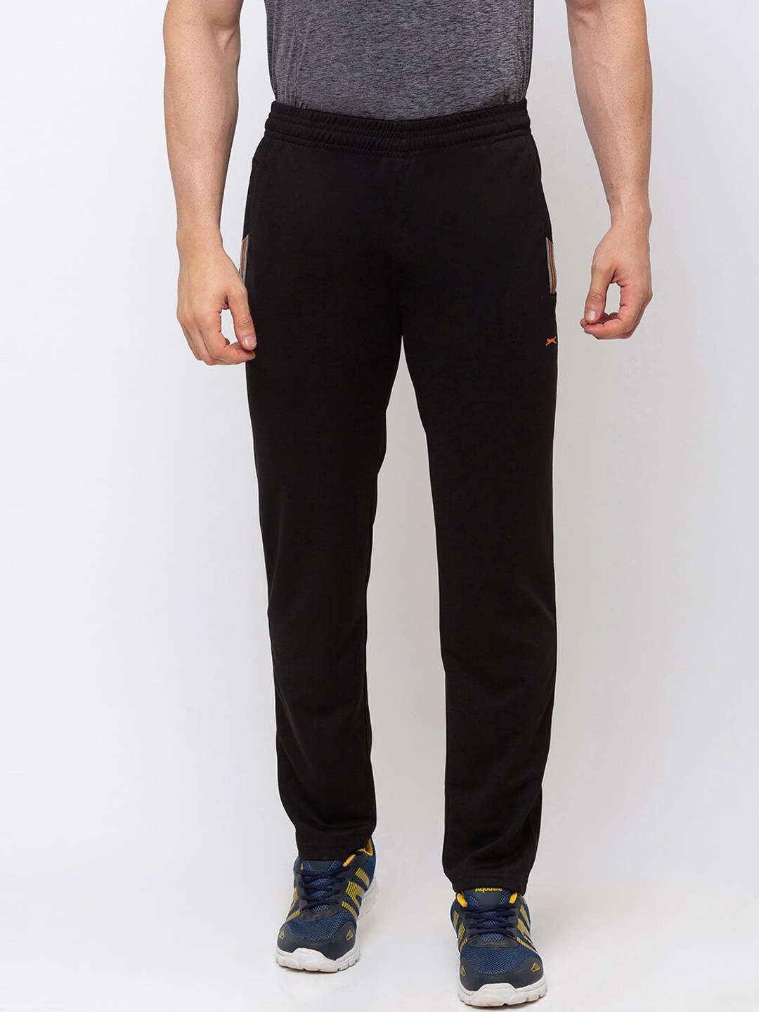 Black Panther Men Black Solid Slim-fit Track Pants