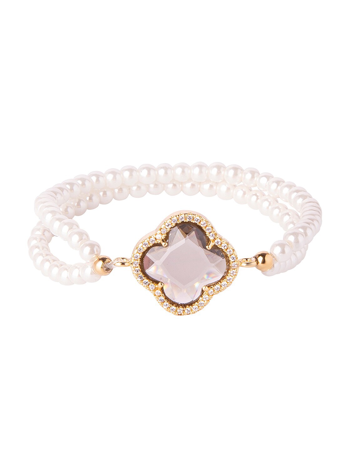 Moon Dust Women Gold-Toned & White Brass American Diamond Gold-Plated Charm Bracelet
Moon Dust Women Gold-Toned & White Brass American Diamond Gold-Plated Charm Bracelet