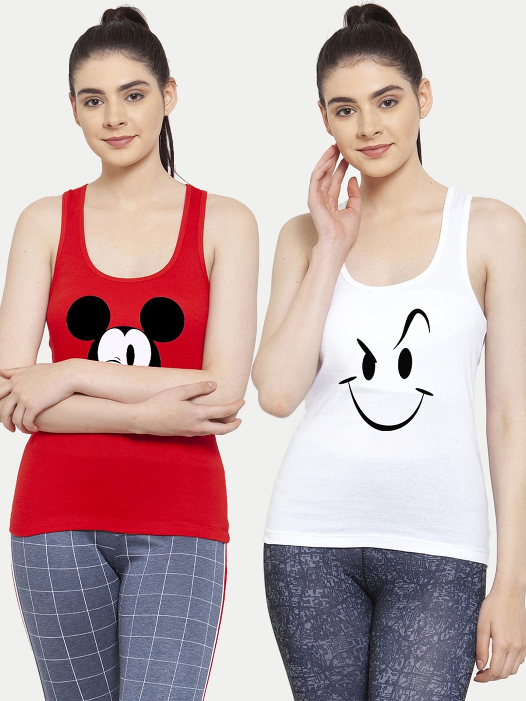 Friskers Women Pack of 2 Tank Top, Red