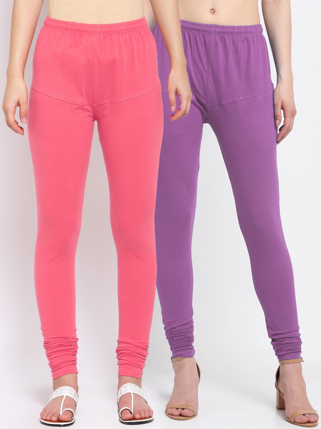 KLOTTHE Women Pack Of 2 Lavender-Coloured & Pink Solid Cotton Churidar-Length Leggings
KLOTTHE Women Pack Of 2 Lavender-Coloured & Pink Solid Cotton Churidar-Length Leggings