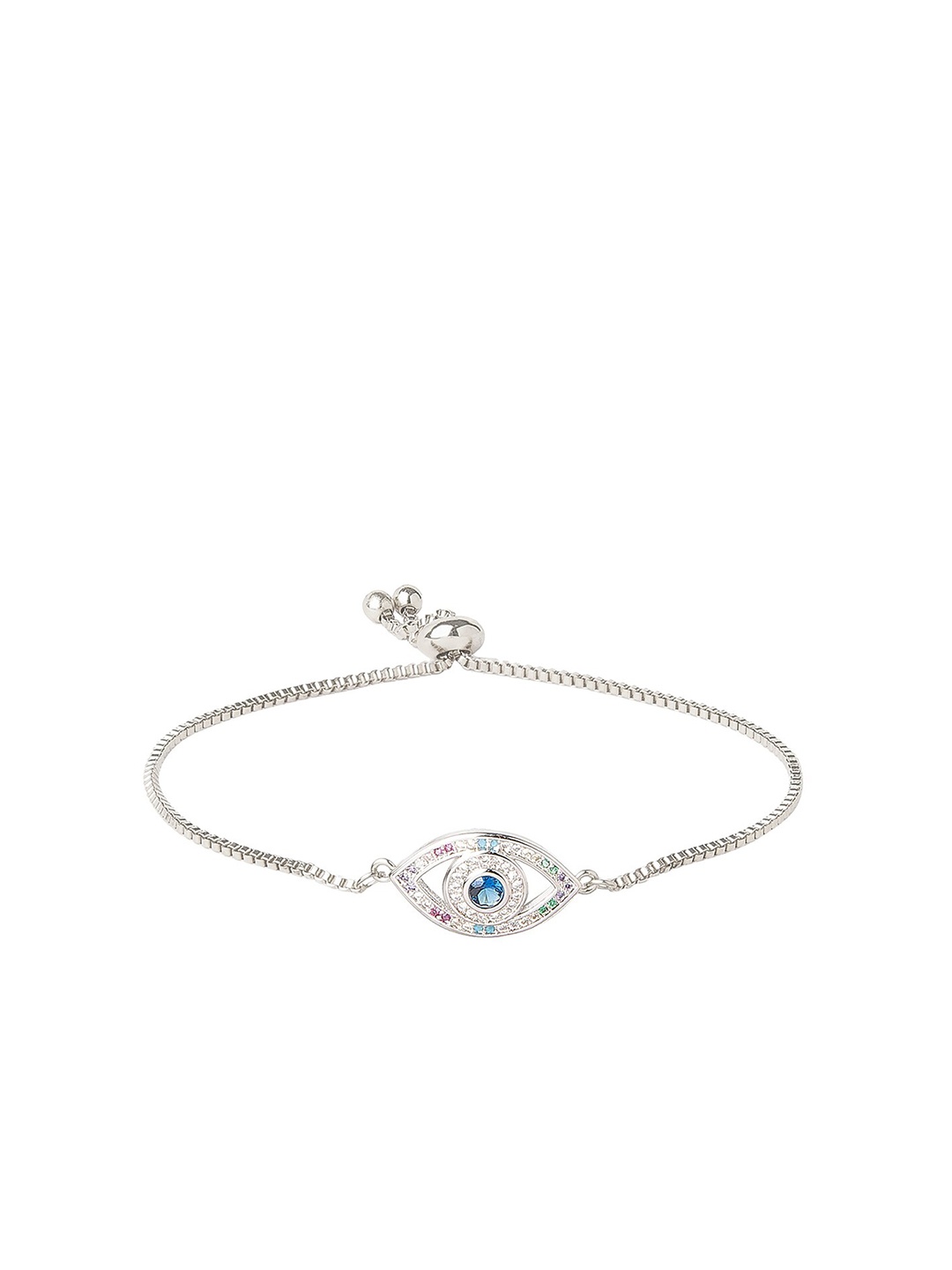 Moon Dust Women Silver-Toned & Blue Brass American Diamond Silver-Plated Charm Bracelet
Moon Dust Women Silver-Toned & Blue Brass American Diamond Silver-Plated Charm Bracelet