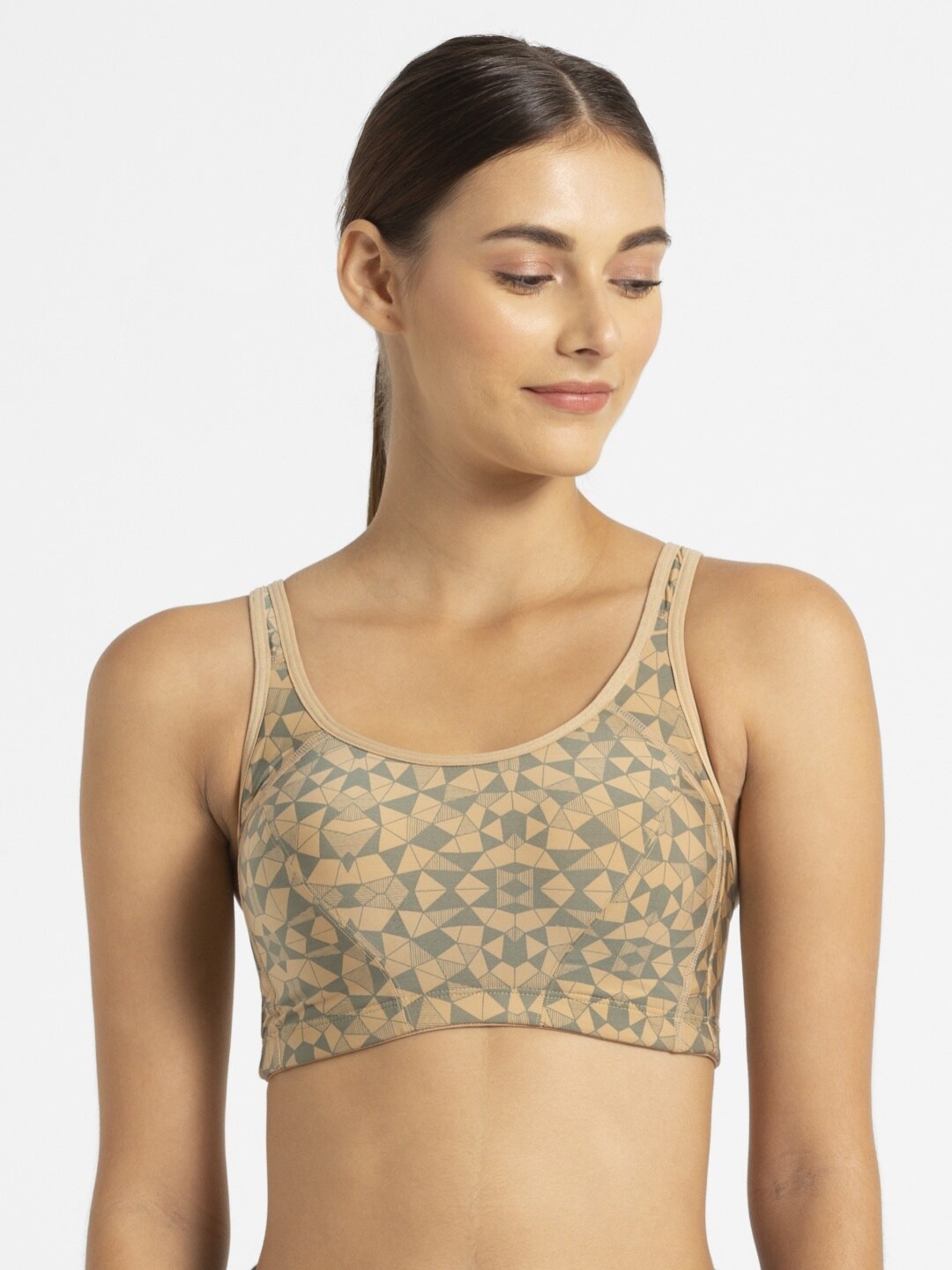 Jockey Beige & Grey Abstract Workout Bra Full Coverage Lightly Padded MI01-0101-MP001
Jockey Beige & Grey Abstract Workout Bra Full Coverage Lightly Padded MI01-0101-MP001