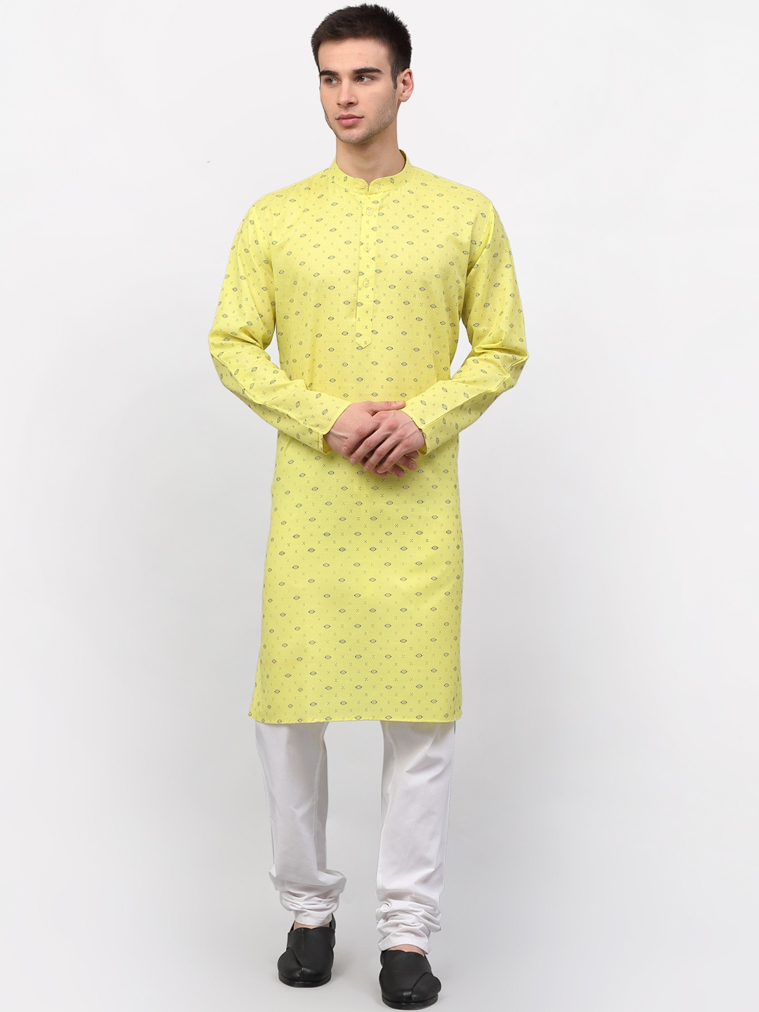 Jompers Men Yellow Kurta with Pyjamas