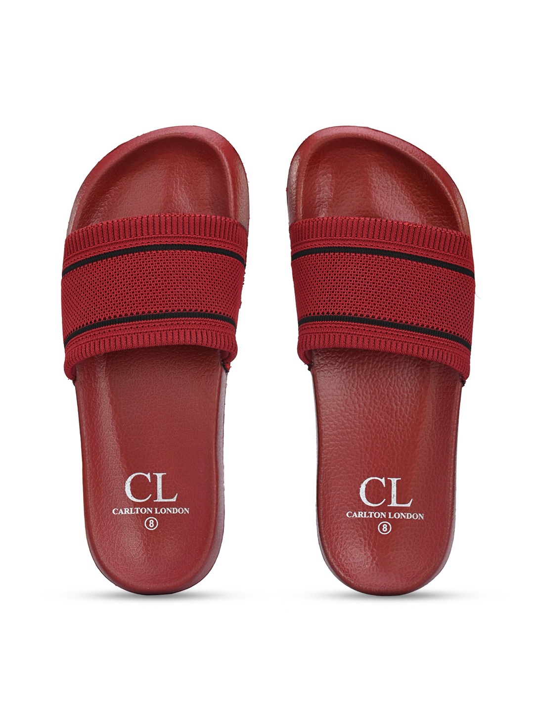 Carlton London Men Red Woven Design Sliders