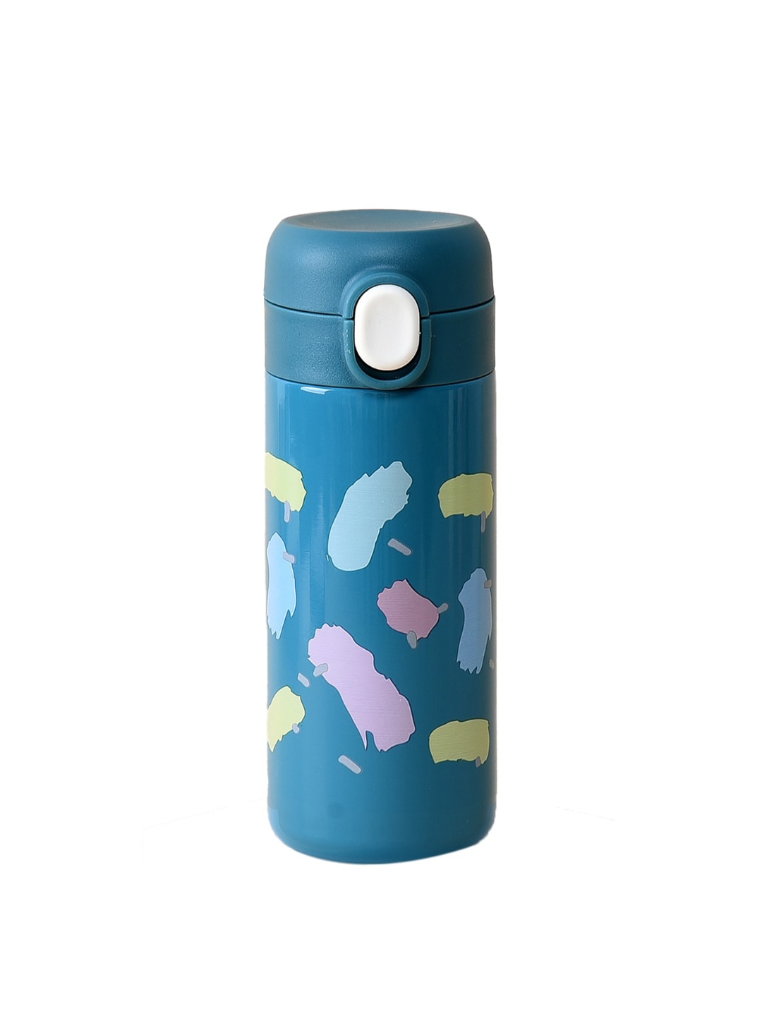 iSWEVEN Unisex Green & Pink Printed Stainless Steel Thermos Water Bottle