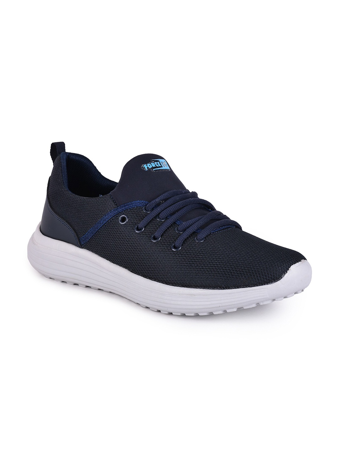Liberty Men Navy Blue Mesh Long Distance Running Non-Marking Shoes