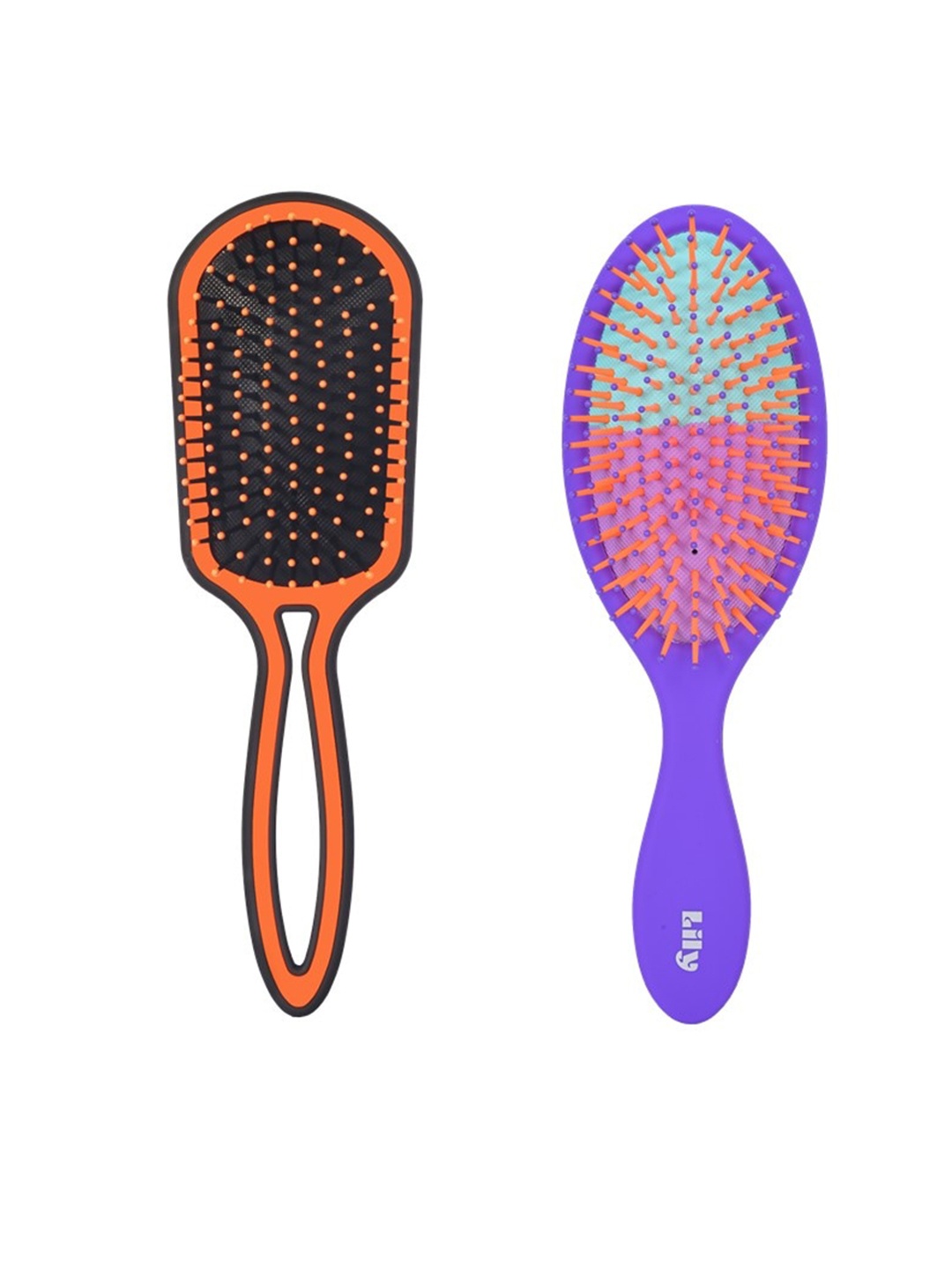 LILY Set of 2 Bristle Detangling Paddle & Oval Hair Brush, Assorted