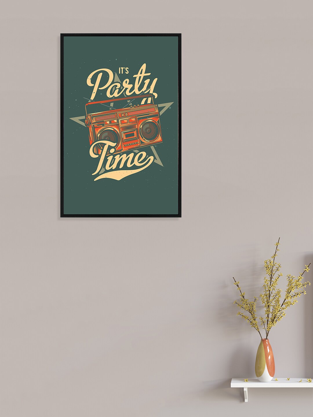 nest ART Green & Beige Paper Plane Print Quotes Synthetic Framed Wall Art