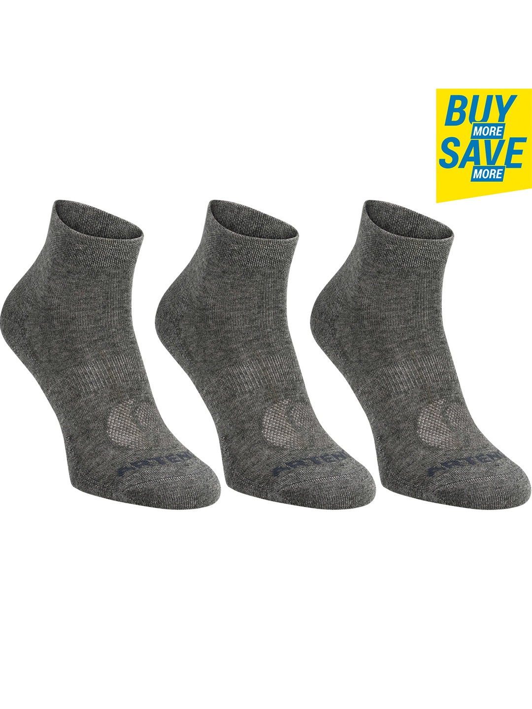 Artengo By Decathlon Unisex Assorted Set Of 3 Patterned Socks