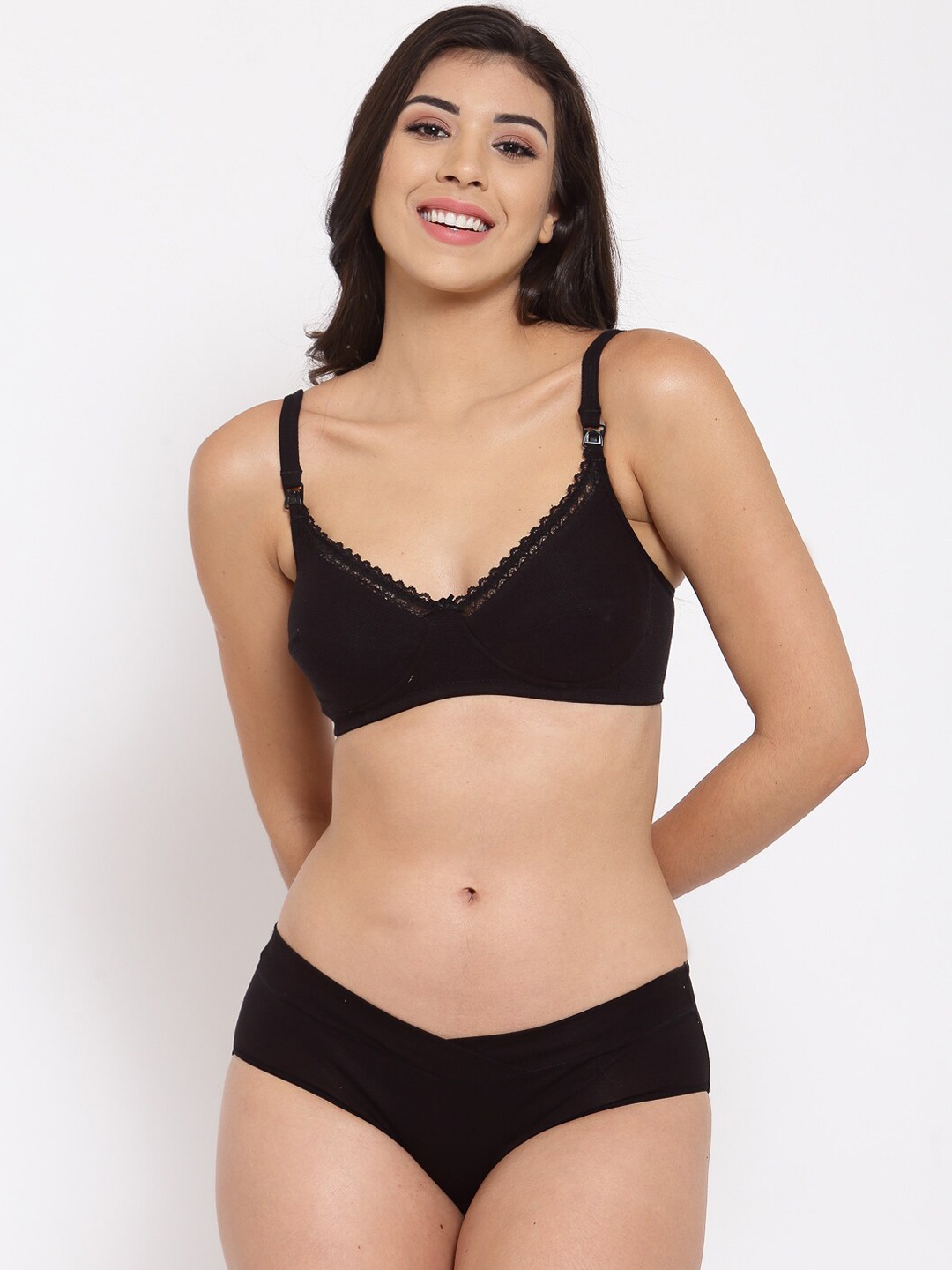 Inner Sense Women Black Coloured Antimicrobial Soft Nursing Sustainable Lingerie Set
Inner Sense Women Black Coloured Antimicrobial Soft Nursing Sustainable Lingerie Set