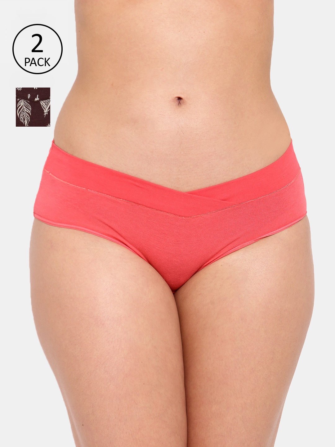 Inner Sense Women Pack Of 2 Sustainable Antimicrobial V Band Maternity Briefs IMP102, Brown
Inner Sense Women Pack Of 2 Sustainable Antimicrobial V Band Maternity Briefs IMP102, Brown