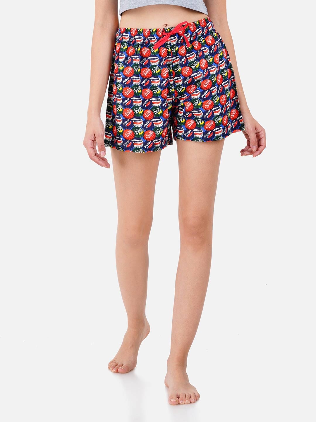Smugglerz Women Multi Printed Lounge Shorts