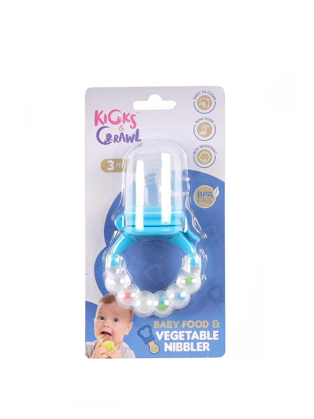 KICKS & CRAWL White Rattle Food & Vegetable Nibbler 
KICKS & CRAWL White Rattle Food & Vegetable Nibbler