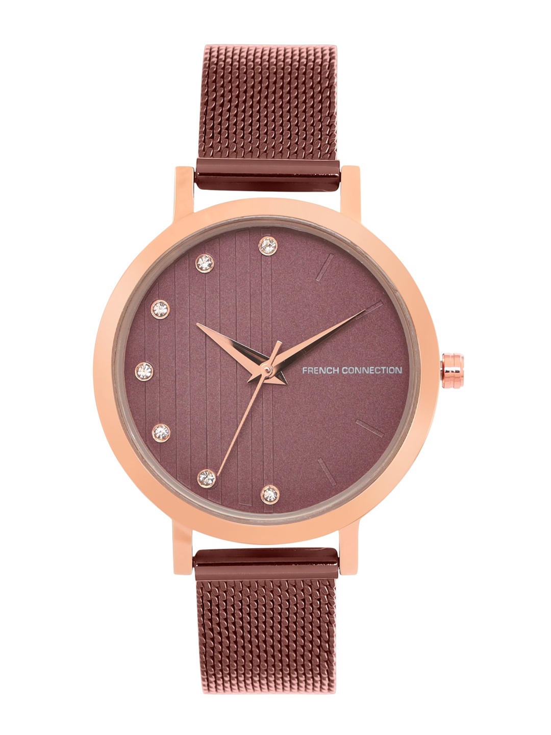 French Connection Women Brown Embellished Bracelet Style Straps Analogue Watch FC20-63L-R
French Connection Women Brown Embellished Bracelet Style Straps Analogue Watch FC20-63L-R