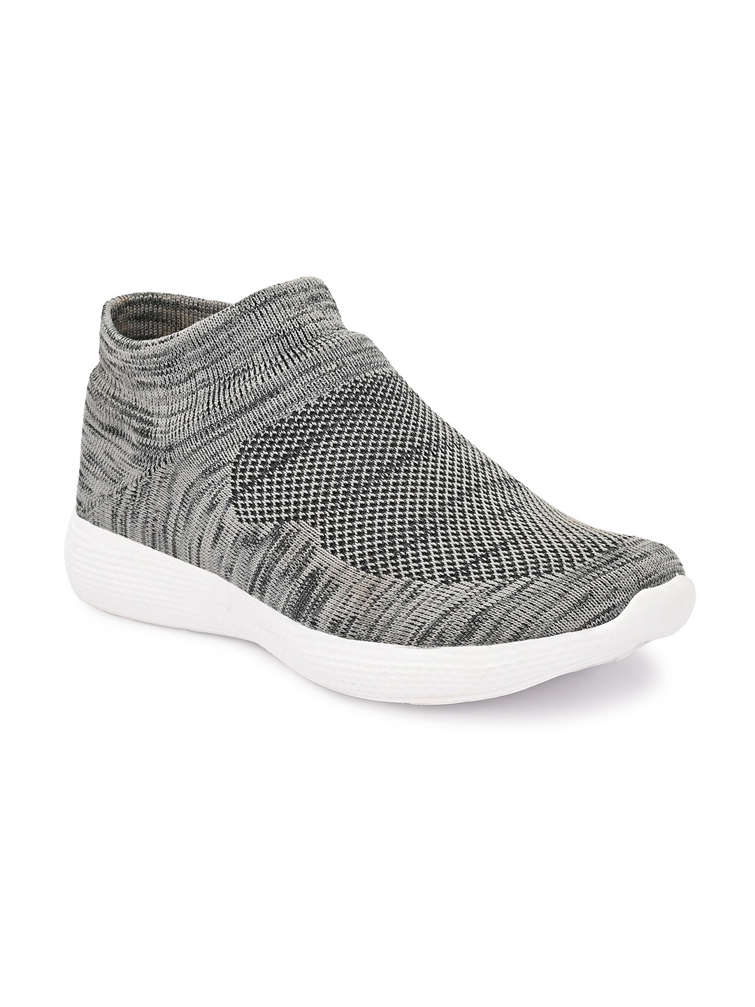 AfroJack Men Grey Mesh Running Non-Marking Shoes