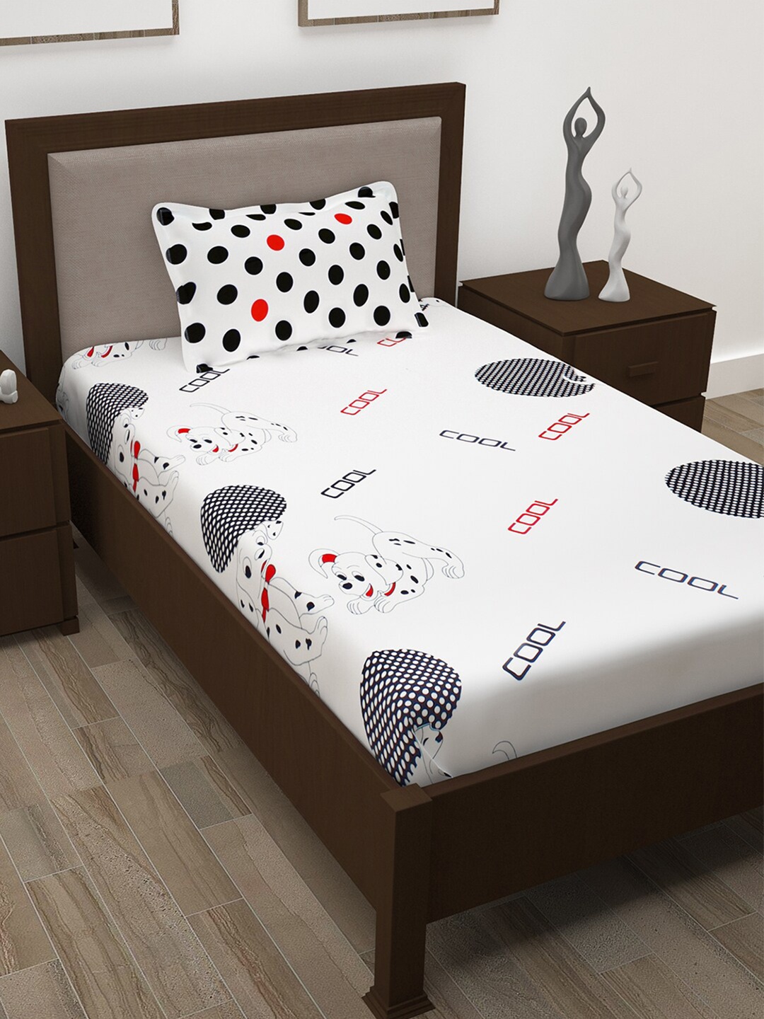 Story@home White & Black Cartoon Characters 186 TC Single Bedsheet with 1 Pillow Covers
Story@home White & Black Cartoon Characters 186 TC Single Bedsheet with 1 Pillow Covers