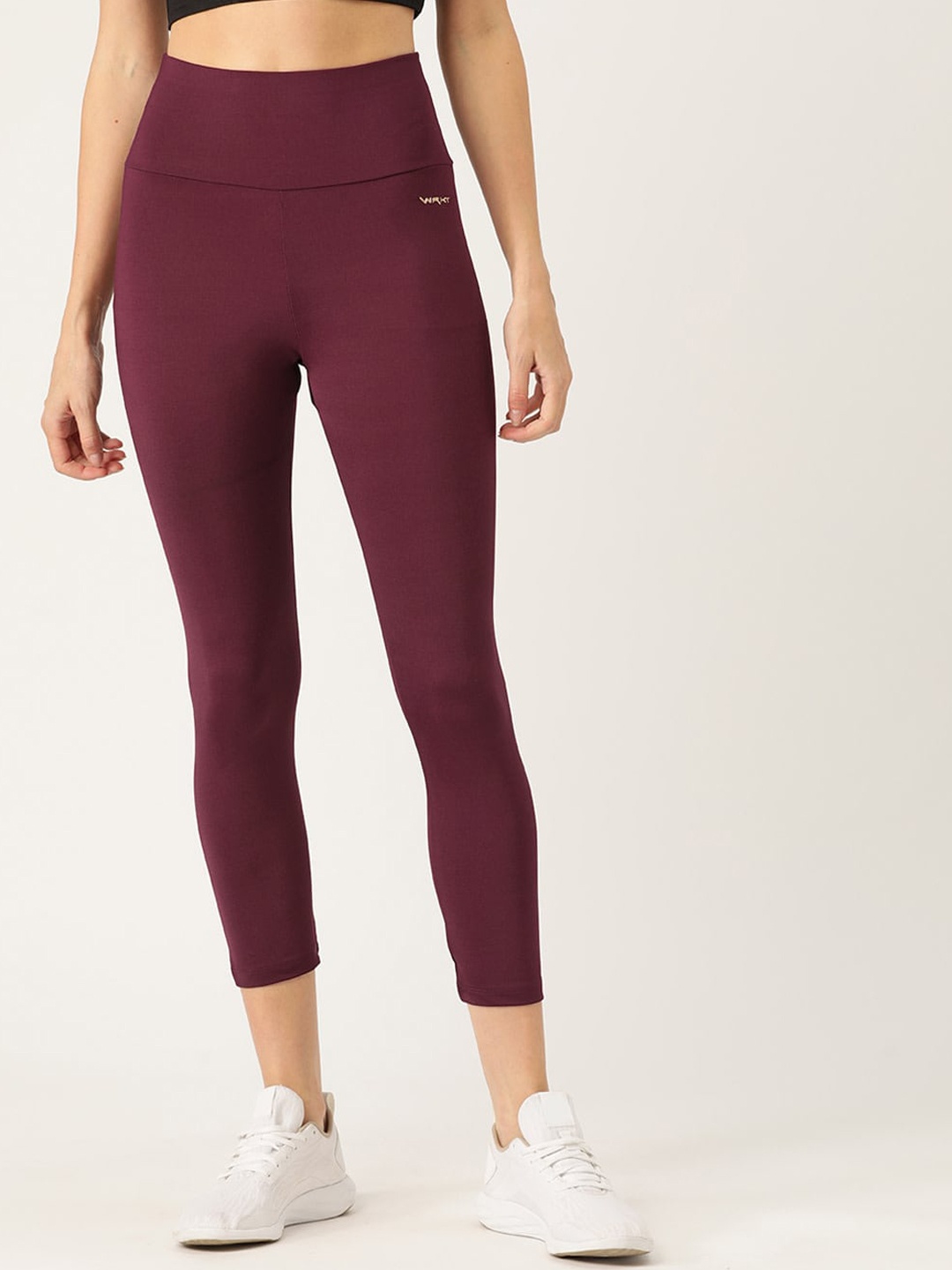 Sweet Dreams Women Maroon Solid Workout Tight